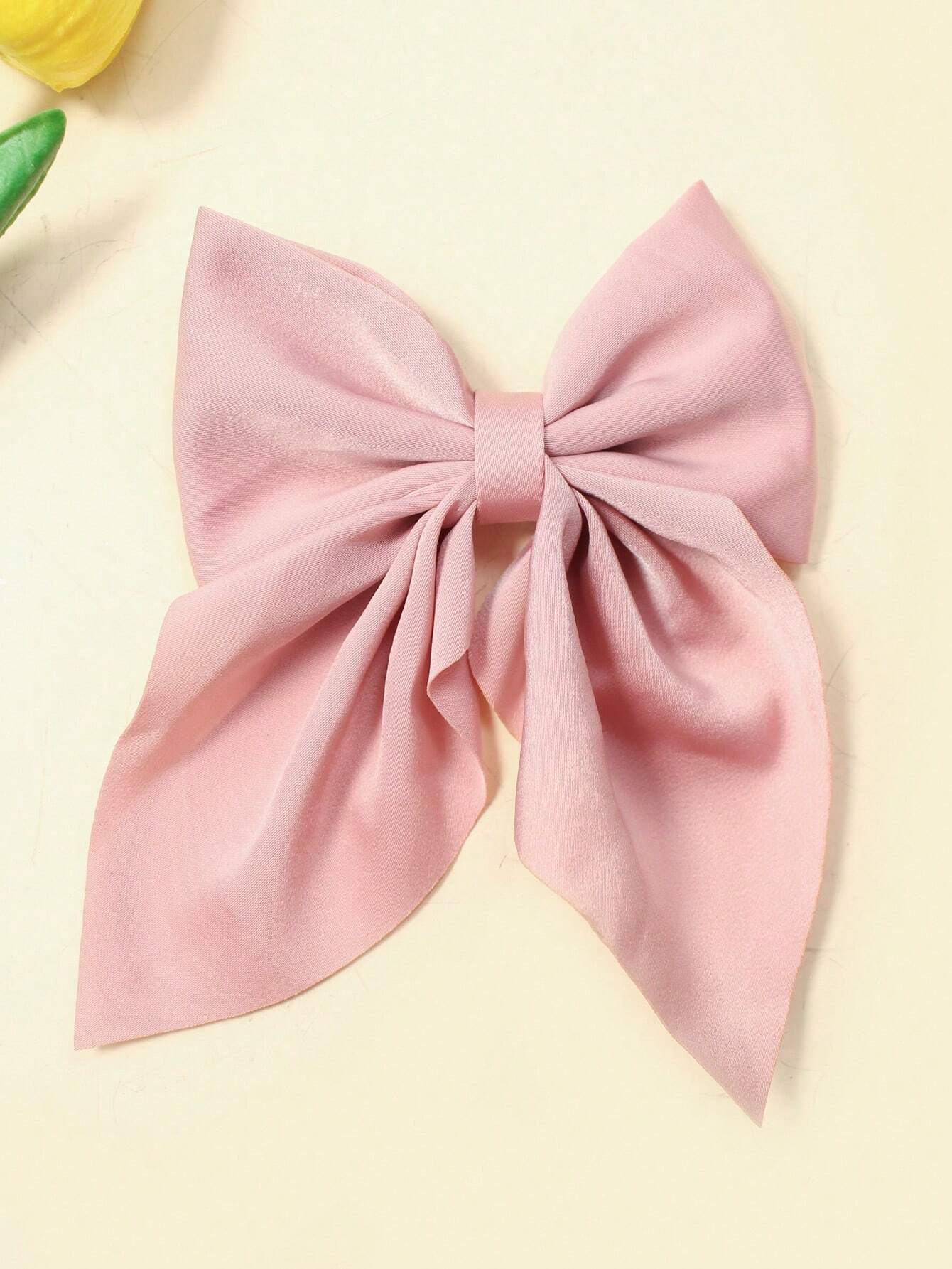 Solid Bow Hair Clips For Girls