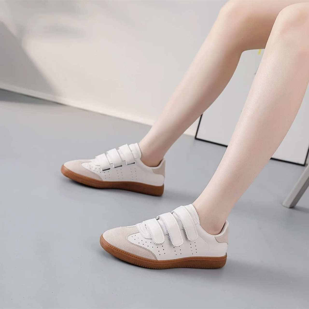 Minimal Velcro Casual Sneakers