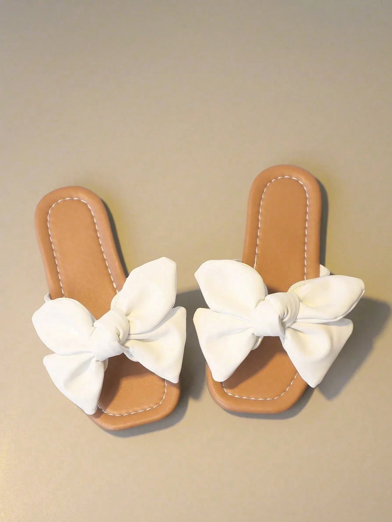 Bow Decor Non-slip Slippers For Summer