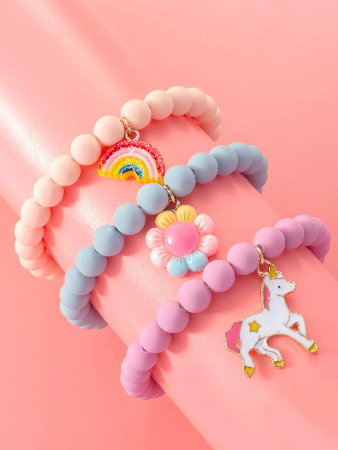 Girls Floral Charm Bracelet