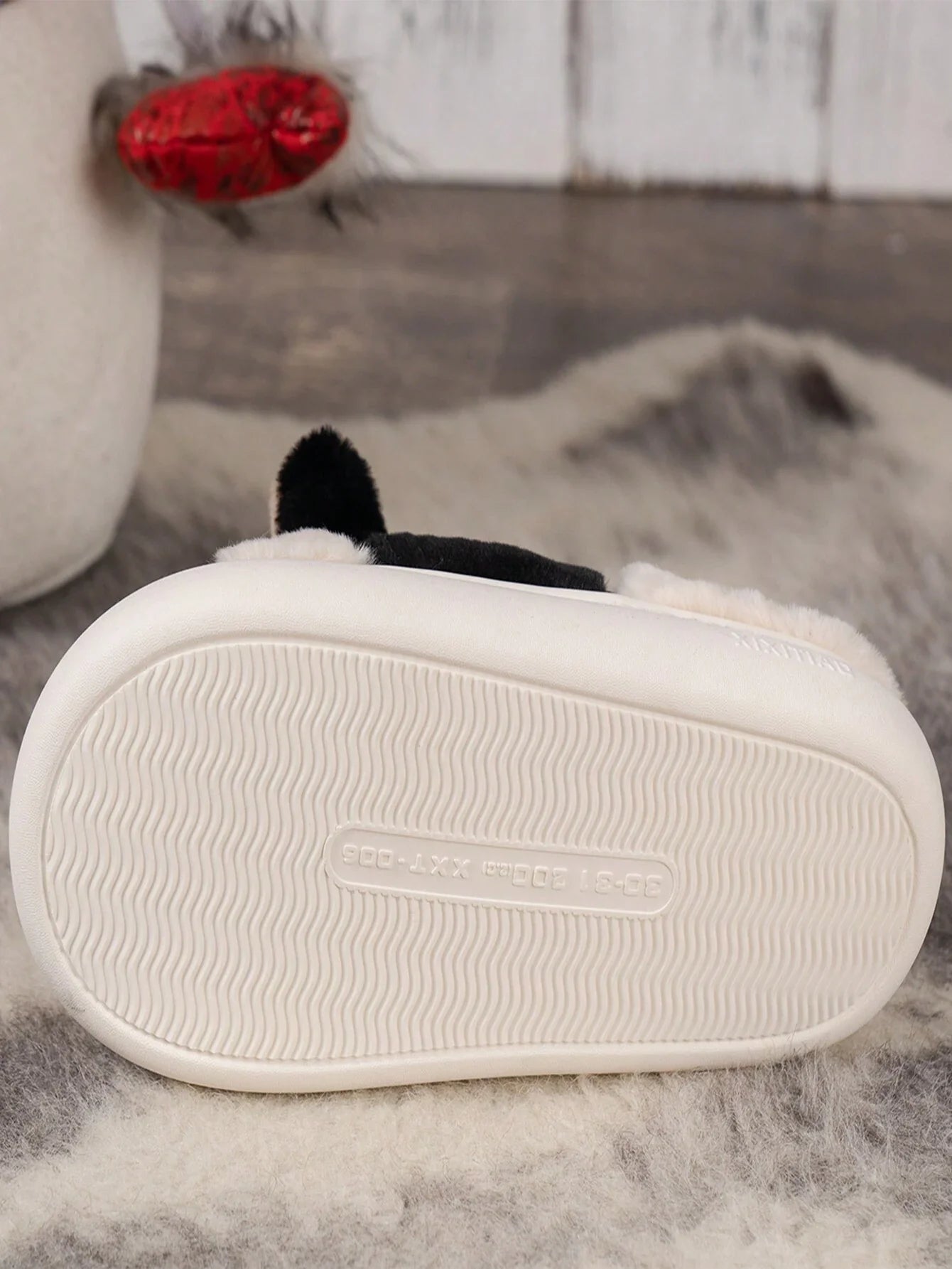 Cartoon Big Nose Bull Plush House Slippers