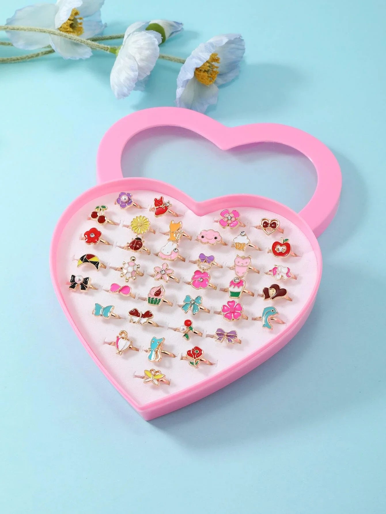 Girls Cartoon Animal Decor Ring