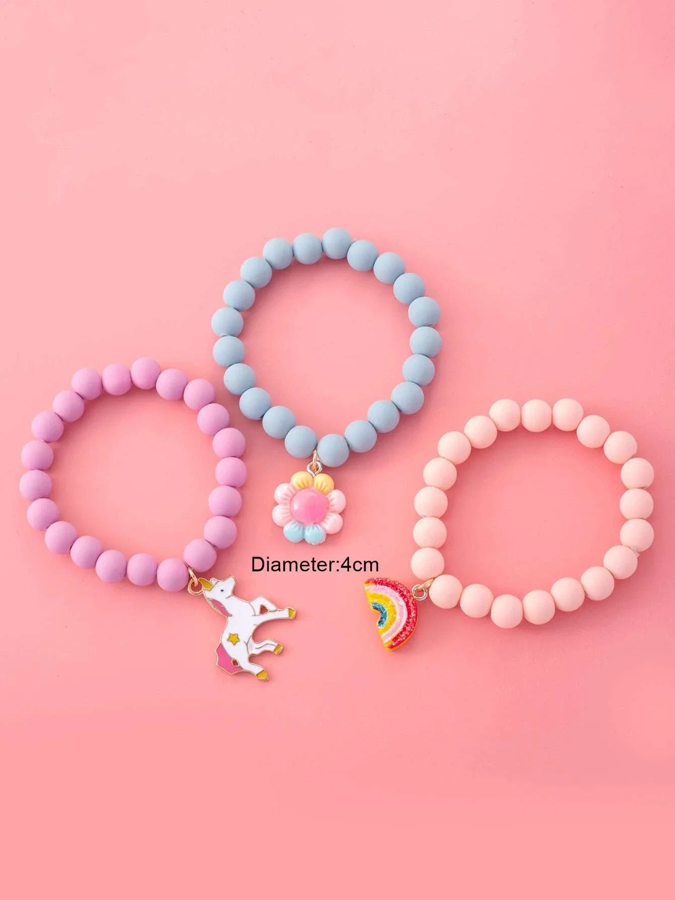 Girls Floral Charm Bracelet