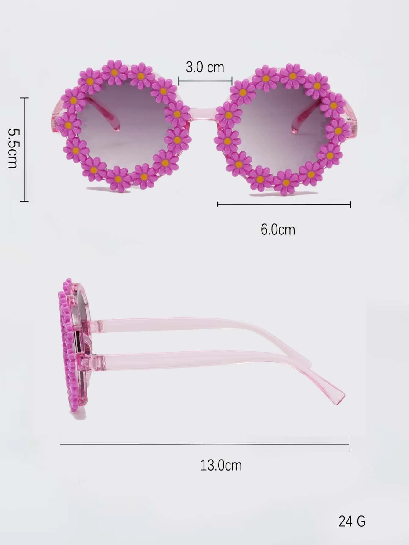 Fashionable Glasses With Flower Design