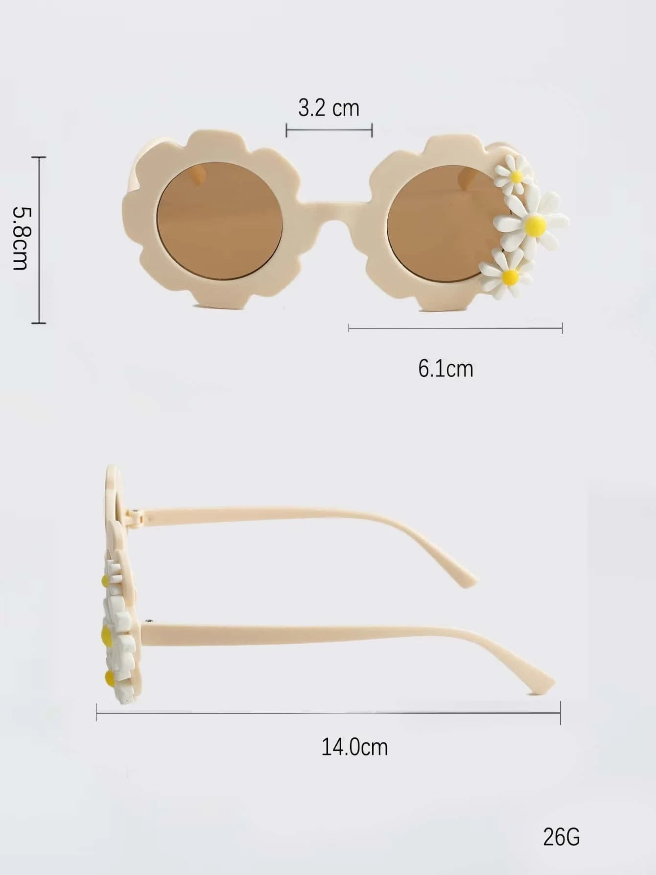 Fashionable Glasses With Flower Design