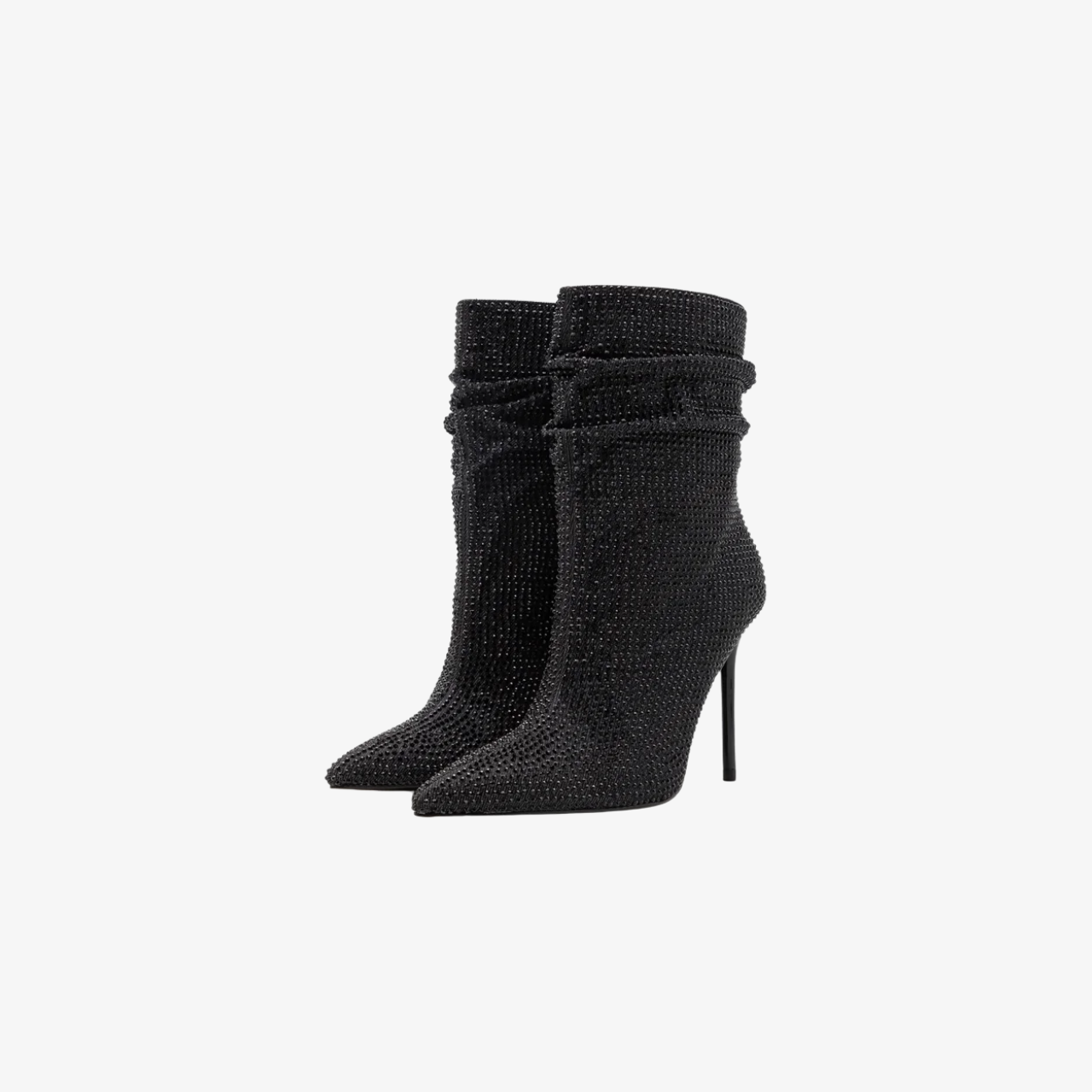 Rhinestone Pointed Stiletto Heel Boots