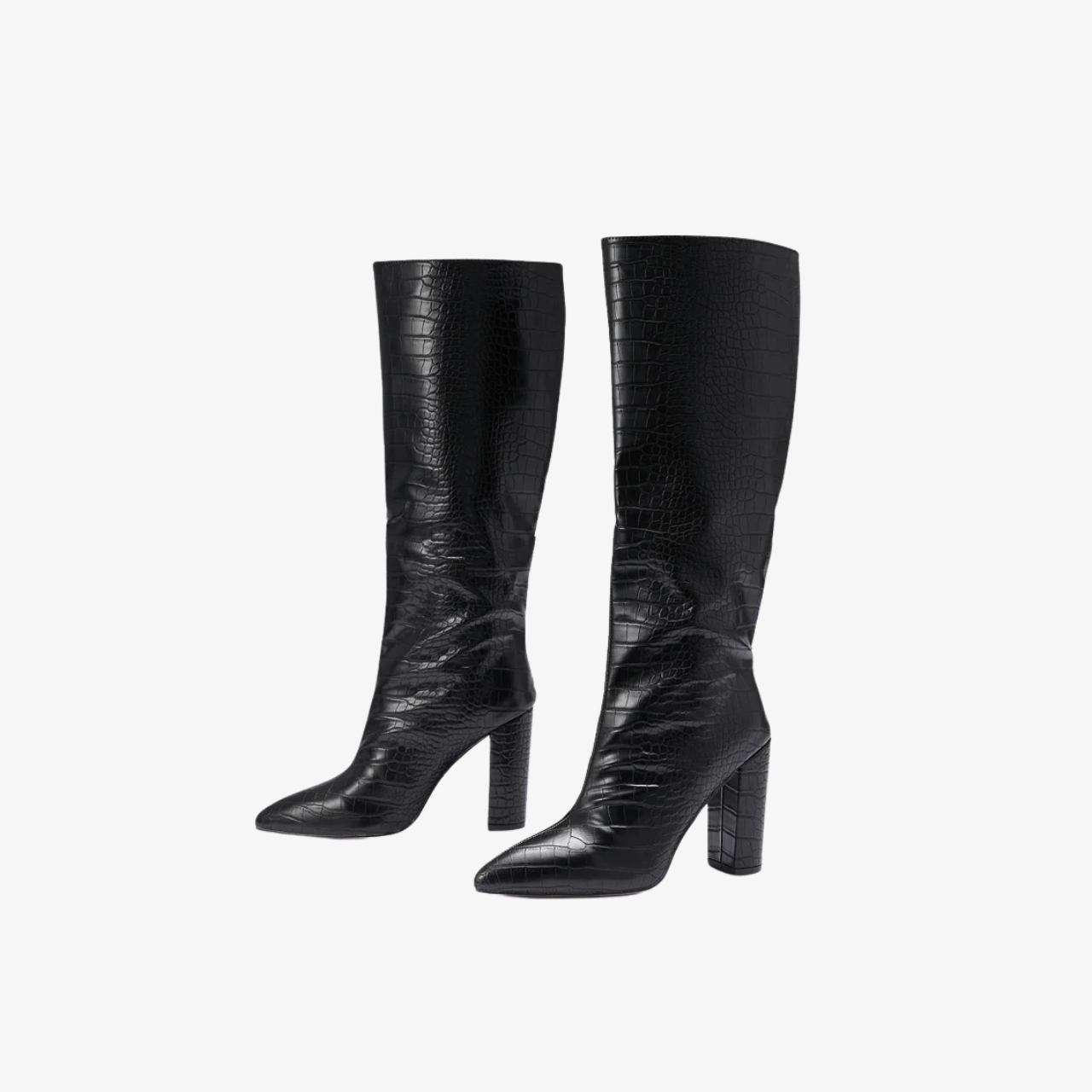 Elegant Snake Pattern Knee Boots